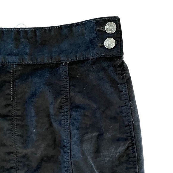 Free People Retro Mini Black Velvet Mini Skirt, Size 26 - Picture 6 of 9